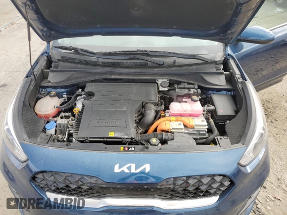 2022 Kia Niro LXS with VIN KNDCB3LCXN5539265, listed as a Copart auction lot 47728085 with 54,827 mi miles and Salvage Title. Bid and sale history available at carsss.com. Image 12.