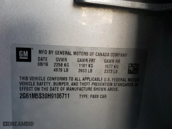 2017 Cadillac XTS Luxury with VIN 2G61M5S30H9106711, listed as a Copart auction lot 51704225 with 72,386 mi miles and Non Repairable. Bid and sale history available at carsss.com. Image 13.