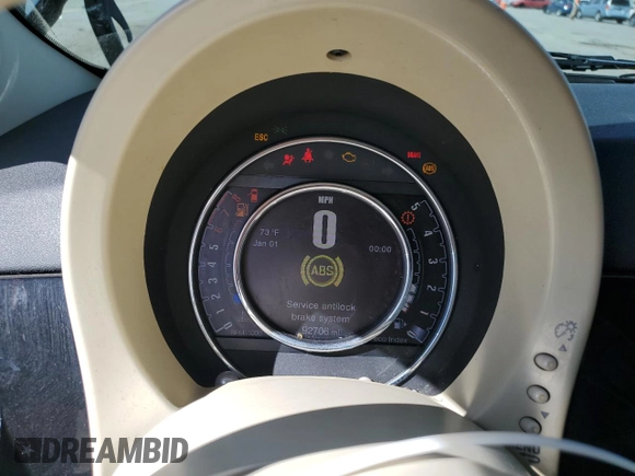 2015 FIAT 500 Pop with VIN 3C3CFFAR3FT508054, listed as a Copart auction lot 51841435 with 92,706 mi miles and Salvage title. Bid and sale history available at DreamBid. Image 9.