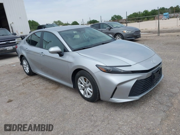 2025 Toyota Camry LE with VIN 4T1DAACK8SU512341, listed as a IAAI auction lot 42210426 with 14,276 mi miles and . Bid and sale history available at DreamBid. Image 1.