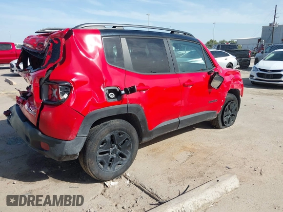 2018 Jeep Renegade Trailhawk with VIN ZACCJBCB9JPH37406, listed as a IAAI auction lot 41822630 with 57,711 mi miles and . Bid and sale history available at DreamBid. Image 4.