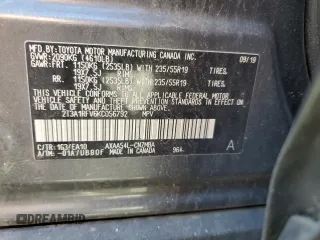 2019 Toyota RAV4 XLE Premium with VIN 2T3A1RFV6KC056792, listed as a Copart auction lot 53534865 with 80,109 mi miles and Salvage Title. Bid and sale history available at carsss.com. Image 14.
