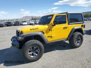 2021 Jeep Wrangler Sport with VIN 1C4GJXAG1MW631732, listed as a Copart auction lot 76422494 with 14,062 mi miles and Salvage Title. Bid and sale history available at DreamBid. Image 1.