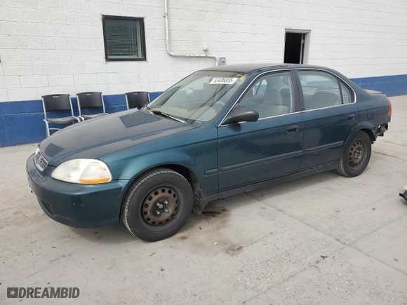 1997 Honda Civic LX with VIN 1HGEJ6574VL020352, listed as a Copart auction lot 53406855 with 216,655 mi miles and Clean Title. Bid and sale history available at carsss.com. Image 1.