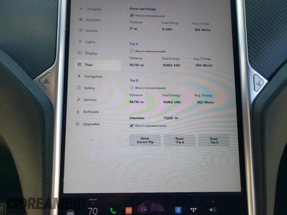2017 Tesla Model X 90D z VIN 5YJXCDE23HF051027, wystawiony jako Copart lot #64608843 z przebiegiem 77 222 mil mil oraz Szkody całkowita. Historia ofert i sprzedaży dostępna na DreamBid. Obrazek 9.