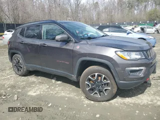 2021 Jeep Compass Trailhawk with VIN 3C4NJDDB7MT602800, listed as a Copart auction lot 50056865 with 68,794 mi miles and Salvage title. Bid and sale history available at DreamBid. Image 4.