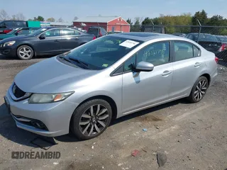 2015 Honda Civic Sedan EX-L with VIN 19XFB2F91FE055109, listed as a IAAI auction lot 42035796 with 199,557 mi miles. Bid and sale history available at carsss.com. Image 2.