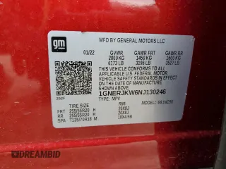 2022 Chevrolet Traverse RS with VIN 1GNERJKW6NJ130246, listed as a Copart auction lot 45039085 with 53,215 mi miles and Salvage title. Bid and sale history available at DreamBid. Image 15.