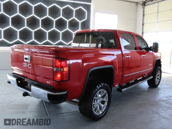 2015 GMC Sierra 1500 SLT with VIN 3GTU2VEJ2FG368016, listed as a Copart auction lot 53698605 with 91,980 mi miles and Salvage Title. Bid and sale history available at DreamBid. Image 3.