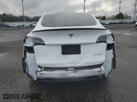 2022 Tesla Model Y Performance with VIN 7SAYGDEFXNF455517, listed as a Copart auction lot 44147905 with 32,210 mi miles and Salvage title. Bid and sale history available at DreamBid. Image 6.