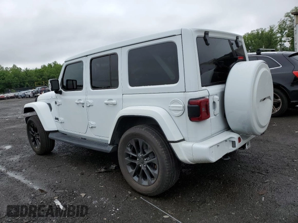 2023 Jeep Wrangler Sahara z VIN 1C4HJXEG9PW544275, wystawiony jako Copart lot #59932585 z przebiegiem 21 382 mil mil oraz Szkoda całkowita • Salvage title. Historia ofert i sprzedaży dostępna na DreamBid. Obrazek 2.