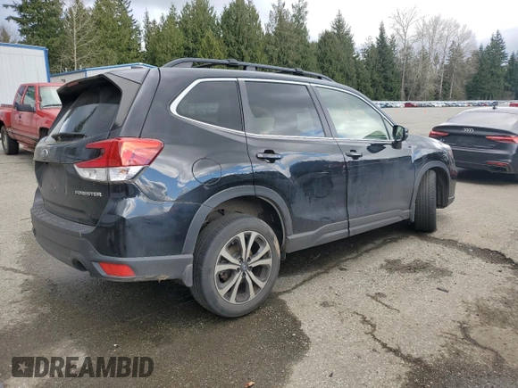 2019 Subaru Forester Limited with VIN JF2SKAUC0KH484335, listed as a Copart auction lot 49064975 with 44,620 mi miles and Salvage Title. Bid and sale history available at carsss.com. Image 3.
