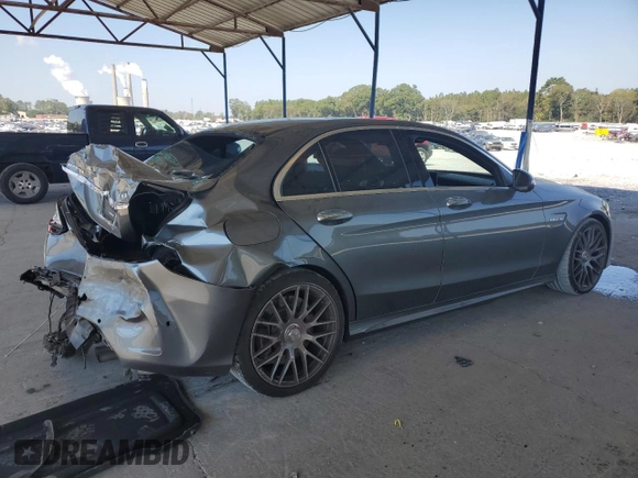 2020 Mercedes-Benz C 63 AMG with VIN 55SWF8GB7LU330754, listed as a Copart auction lot 75277924 with 64,076 mi miles and Salvage title. Bid and sale history available at DreamBid. Image 3.