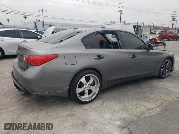2016 Infiniti Q50 Premium with VIN JN1EV7APXGM305863, listed as a Copart auction lot 54168845 with 104,543 mi miles and Salvage Title. Bid and sale history available at carsss.com. Image 3.