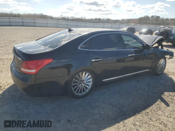 2015 Hyundai Equus Signature with VIN KMHGH4JH6FU091615, listed as a Copart auction lot 50660285 with 146,950 mi miles and Clean Title. Bid and sale history available at DreamBid. Image 3.