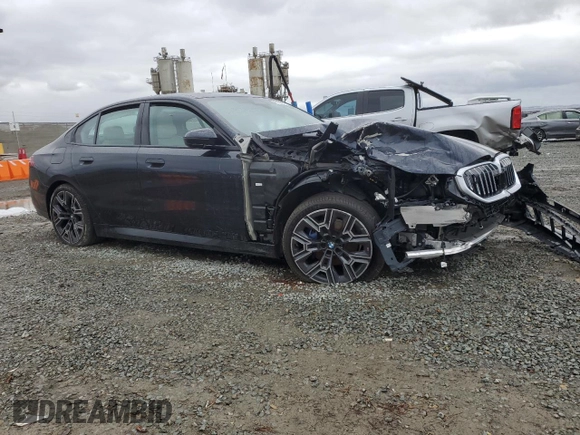 2024 BMW 5 Series 530i with VIN WBA43FJ04RCP70866, listed as a Copart auction lot 49156375 with 0 mi miles and Salvage Title. Bid and sale history available at carsss.com. Image 4.