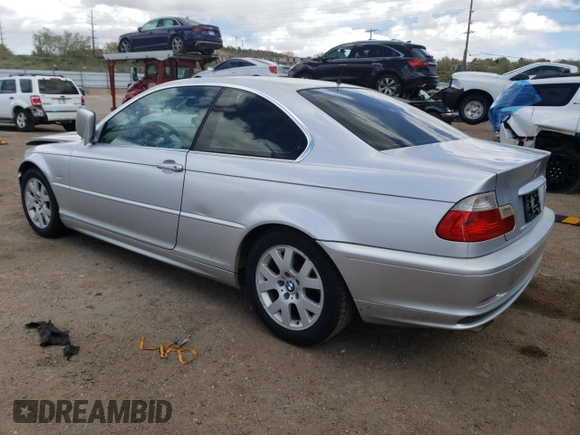 2000 BMW 3 Series 323Ci with VIN WBABM3341YJN62022, listed as a Copart auction lot 53943414 with 208,047 mi miles and Salvage Title. Bid and sale history available at DreamBid. Image 2.
