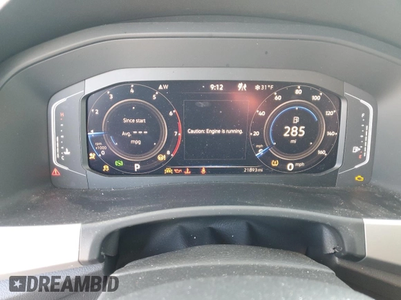 2023 Volkswagen Atlas SE with VIN 1V2KP2CA4PC527695, listed as a Copart auction lot 46023235 with 21,893 mi miles and Salvage title. Bid and sale history available at DreamBid. Image 9.