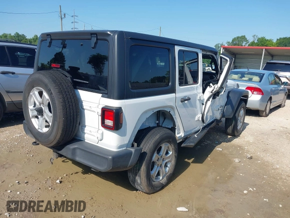 2020 Jeep Wrangler Unlimited Sport S with VIN 1C4HJXDG9LW237507, listed as a IAAI auction lot 42377928 with 48,217 mi miles and . Bid and sale history available at DreamBid. Image 4.