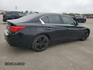 2014 Infiniti Q50 Premium with VIN JN1BV7AP8EM684524, listed as a Copart auction lot 59286115 with 105,107 mi miles and Salvage title. Bid and sale history available at DreamBid. Image 3.