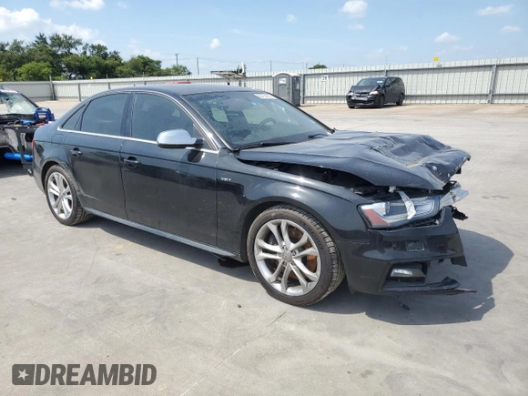 2015 Audi S4 Premium Plus with VIN WAUDGAFL2FA121746, listed as a Copart auction lot 60754044 with 124,848 mi miles and Salvage Title. Bid and sale history available at carsss.com. Image 4.