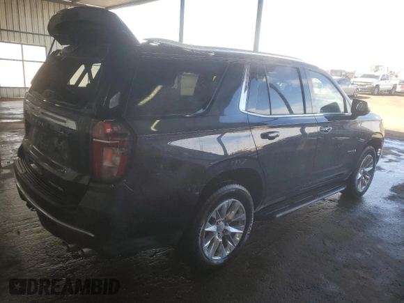 2023 Chevrolet Tahoe Premier with VIN 1GNSKSKD4PR458118, listed as a Copart auction lot 47948625 with 21,688 mi miles and Clean title. Bid and sale history available at DreamBid. Image 3.