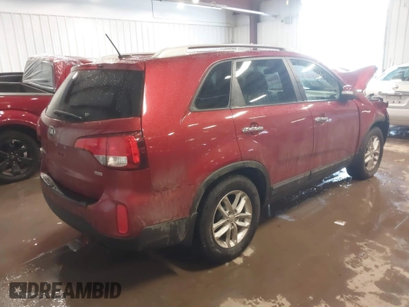 2014 Kia Sorento LX with VIN 5XYKT3A65EG474015, listed as a IAAI auction lot 41576643 with 122,665 mi miles. Bid and sale history available at carsss.com. Image 4.
