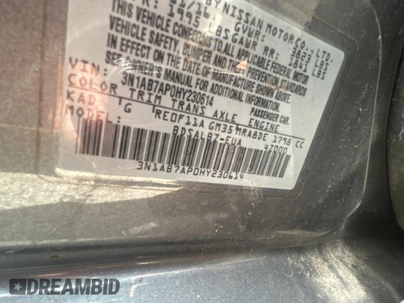 2017 Nissan Sentra S with VIN 3N1AB7AP0HY230614, listed as a Copart auction lot 55637165 with 160,030 mi miles and Clean Title. Bid and sale history available at carsss.com. Image 10.