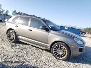 2009 Porsche Cayenne Turbo with VIN WP1AC29P79LA81564, listed as a Copart auction lot 43852815 with 71,760 mi miles and Salvage Title. Bid and sale history available at carsss.com. Image 4.