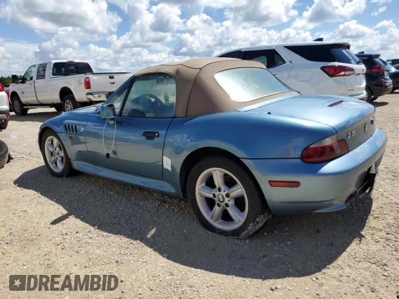 2001 BMW Z3 2.5 z VIN WBACN33411LM03450, wystawiony jako Copart lot #74182304 z przebiegiem Nie podano mil oraz Szkody całkowita. Historia ofert i sprzedaży dostępna na DreamBid. Obrazek 2.