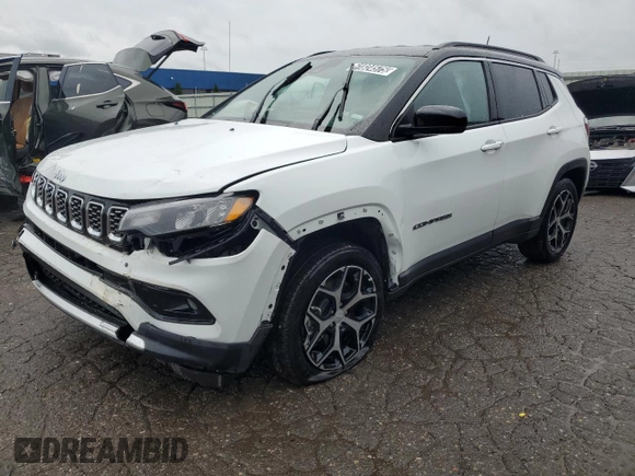 2024 Jeep Compass Limited with VIN 3C4NJDCN1RT145212, listed as a Copart auction lot 61824575 with 34,222 mi miles and Clean title. Bid and sale history available at DreamBid. Image 1.