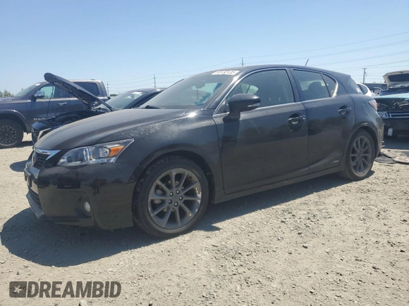 2012 Lexus CT 200h with VIN JTHKD5BH9C2090060, listed as a Copart auction lot 65130135 with Not provided miles and Clean title. Bid and sale history available at DreamBid. Image 1.