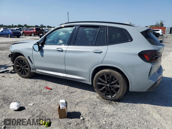 2024 BMW X3 xDrive30i with VIN 5UX53DP06R9U94835, listed as a Copart auction lot 48627865 with 0 mi miles and Salvage Title. Bid and sale history available at carsss.com. Image 2.