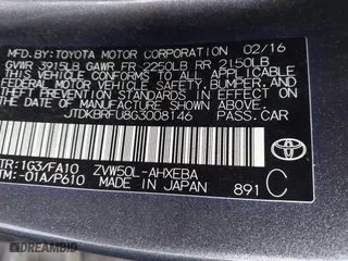 2016 Toyota Prius Two with VIN JTDKBRFU8G3008146, listed as a IAAI auction lot 41920005 with 116,613 mi miles. Bid and sale history available at carsss.com. Image 9.