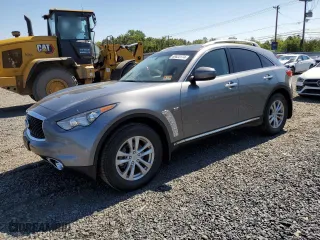 2017 Infiniti QX70 with VIN JN8CS1MW9HM416391, listed as a Copart auction lot 69823174 with 35,846 mi miles and Salvage Title. Bid and sale history available at carsss.com. Image 1.