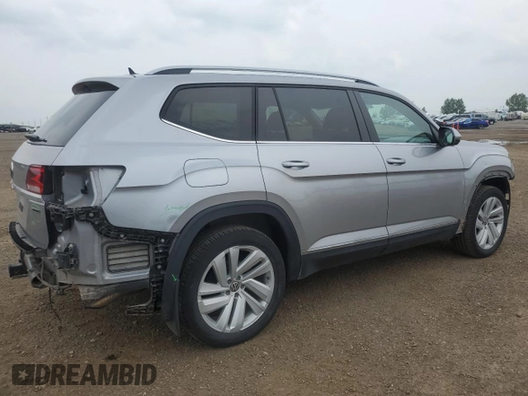 2021 Volkswagen Atlas SEL with VIN 1V2BR2CA6MC550823, listed as a Copart auction lot 65885005 with 158,380 mi miles and Salvage title. Bid and sale history available at DreamBid. Image 3.
