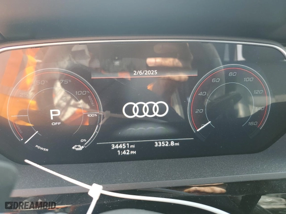 2023 Audi e-tron Chronos with VIN WA1VABGE3PB006268, listed as a Copart auction lot 43825795 with 34,451 mi miles and Clean Title. Bid and sale history available at carsss.com. Image 9.