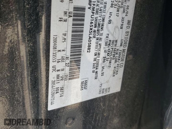 2005 Ford Expedition Special Service with VIN 1FMPU165X5LA05882, listed as a Copart auction lot 66714254 with 0 mi miles and Salvage Title. Bid and sale history available at carsss.com. Image 12.
