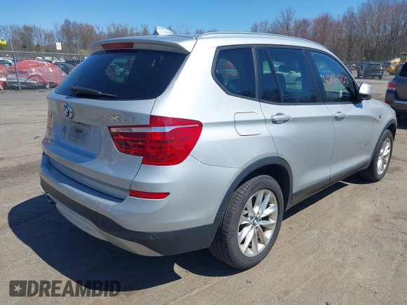 2015 BMW X3 xDrive28i with VIN 5UXWX9C5XF0D47850, listed as a IAAI auction lot 42050723 with 93,459 mi miles and . Bid and sale history available at DreamBid. Image 4.