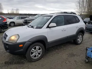 2007 Hyundai Tucson SE with VIN KM8JN12D37U636938, listed as a Copart auction lot 44588235 with 135,131 mi miles and Salvage Title. Bid and sale history available at carsss.com. Image 1.