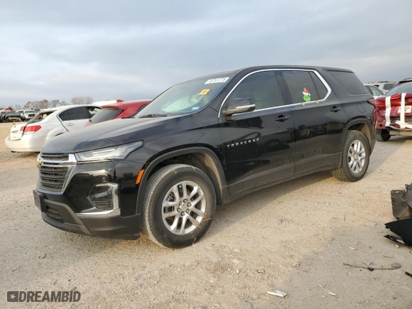 2023 Chevrolet Traverse LS with VIN 1GNERFKW0PJ229855, listed as a Copart auction lot 45741275 with 69,846 mi miles and Salvage Title. Bid and sale history available at carsss.com. Image 1.