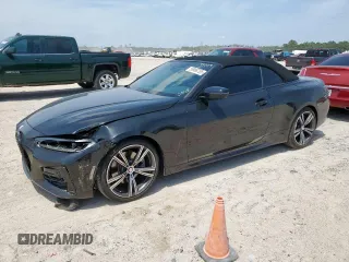 2022 BMW 4 Series 430i with VIN WBA23AT08NCJ80543, listed as a Copart auction lot 56988705 with 38,075 mi miles and Salvage title. Bid and sale history available at DreamBid. Image 1.