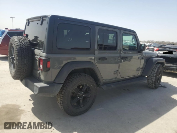 2020 Jeep Wrangler Unlimited Willys with VIN 1C4HJXDN3LW117023, listed as a Copart auction lot 43269955 with 44,182 mi miles and Salvage title. Bid and sale history available at DreamBid. Image 3.