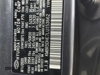 2020 Hyundai Palisade Limited with VIN KM8R5DHE7LU153662, listed as a Copart auction lot 60425625 with 36,340 mi miles and Salvage title. Bid and sale history available at DreamBid. Image 14.