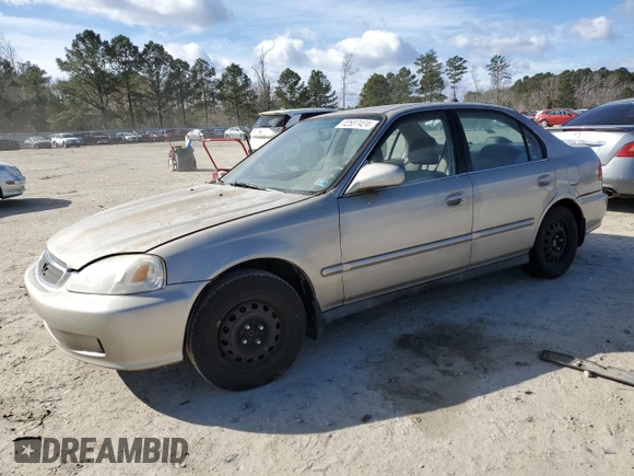 2000 Honda Civic LX with VIN 1HGEJ6676YL024485, listed as a Copart auction lot 42587424 with 176,591 mi miles and Clean Title. Bid and sale history available at carsss.com. Image 1.