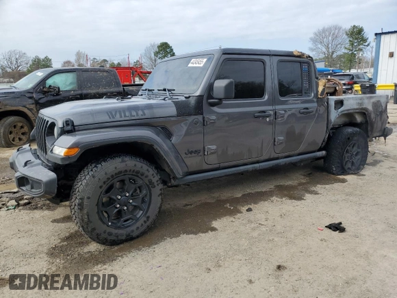 2022 Jeep Gladiator Texas Trail with VIN 1C6HJTAG2NL128766, listed as a Copart auction lot 44345455 with Not Provided miles and Salvage Title. Bid and sale history available at carsss.com. Image 1.