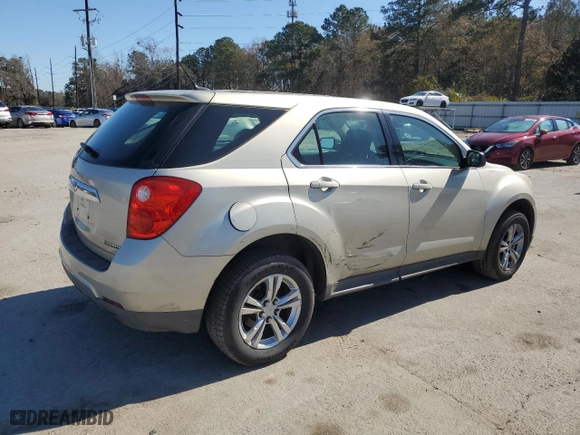 2013 Chevrolet Equinox LS with VIN 2GNALBEK2D6387625, listed as a Copart auction lot 43434395 with 111,602 mi miles and Salvage Title. Bid and sale history available at carsss.com. Image 3.
