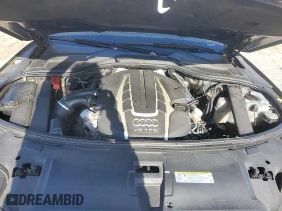 2013 Audi A8 4.0L with VIN WAUR2AFD5DN009509, listed as a Copart auction lot 41412805 with 33,917 mi miles and Salvage Title. Bid and sale history available at DreamBid. Image 11.