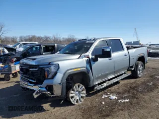 2024 GMC Sierra 2500HD SLT with VIN 1GT49NEYXRF350913, listed as a Copart auction lot 46098665 with Not provided miles and Salvage title. Bid and sale history available at DreamBid. Image 1.