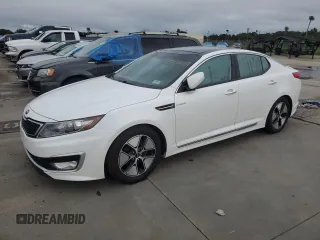 2013 Kia Optima Hybrid LX with VIN KNAGM4AD0D5045263, listed as a Copart auction lot 75125224 with 0 mi miles and Salvage Title. Bid and sale history available at carsss.com. Image 1.